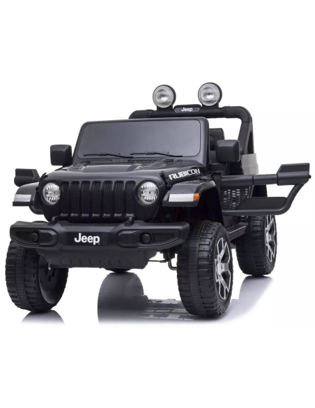 Jeep Wrangler niños 12V BIPOSTO control remoto luces y sonidos Pantalla MP4