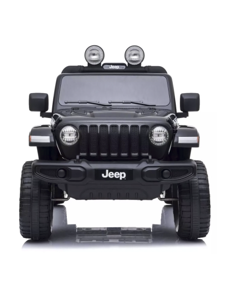 Jeep Wrangler niños 12V BIPOSTO control remoto luces y sonidos Pantalla MP4