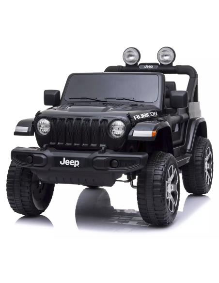 Jeep Wrangler niños 12V BIPOSTO control remoto luces y sonidos Pantalla MP4