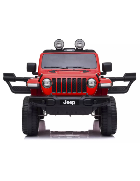 Jeep Wrangler niños 12V BIPOSTO control remoto luces y sonidos Pantalla MP4