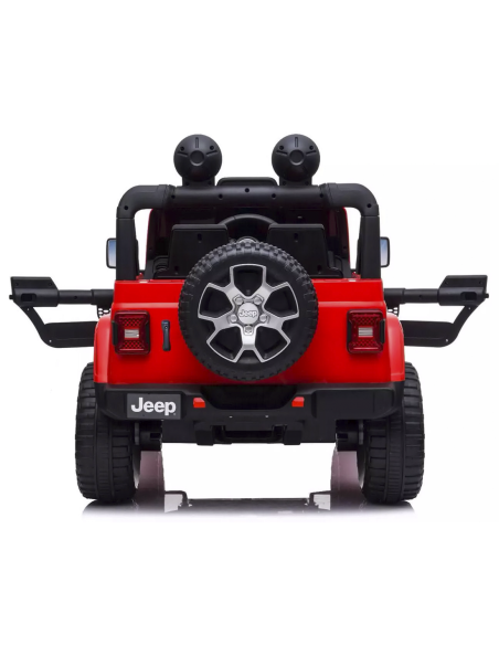 Jeep Wrangler niños 12V BIPOSTO control remoto luces y sonidos Pantalla MP4