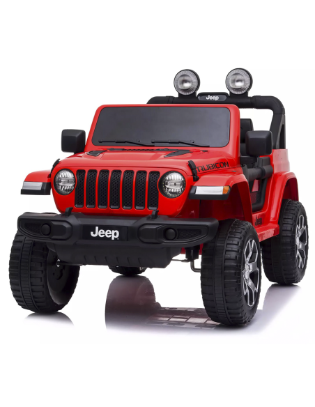 Jeep Wrangler niños 12V BIPOSTO control remoto luces y sonidos Pantalla MP4