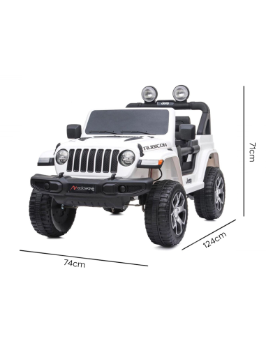 Jeep Wrangler niños 12V BIPOSTO control remoto...