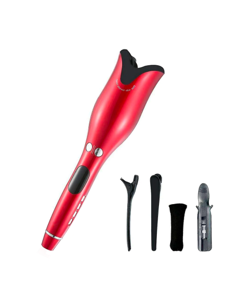 Plancha Rizadora Automática de Giro Bidireccional de Hierro con 4 Temperaturas