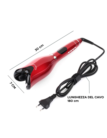 Plancha Rizadora Automática de Giro Bidireccional de Hierro con 4 Temperaturas