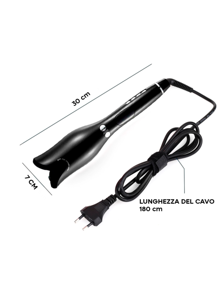 Plancha Rizadora Automática de Giro Bidireccional de Hierro con 4 Temperaturas