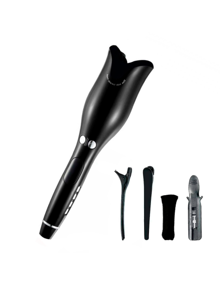 Plancha Rizadora Automática de Giro Bidireccional de Hierro con 4 Temperaturas