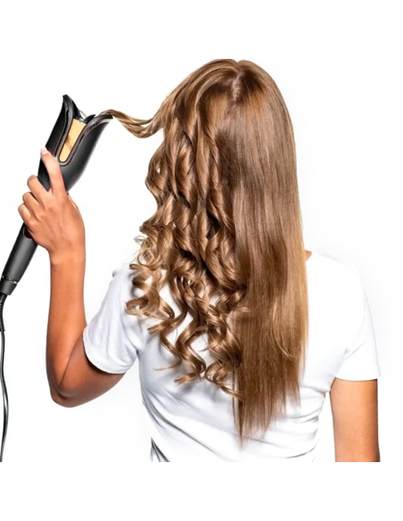 Plancha Rizadora Automática de Giro Bidireccional de Hierro con 4 Temperaturas