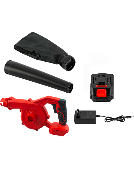 Soplador Aspirador a Batería Inalámbrico Recargable de 18V con Bolsa