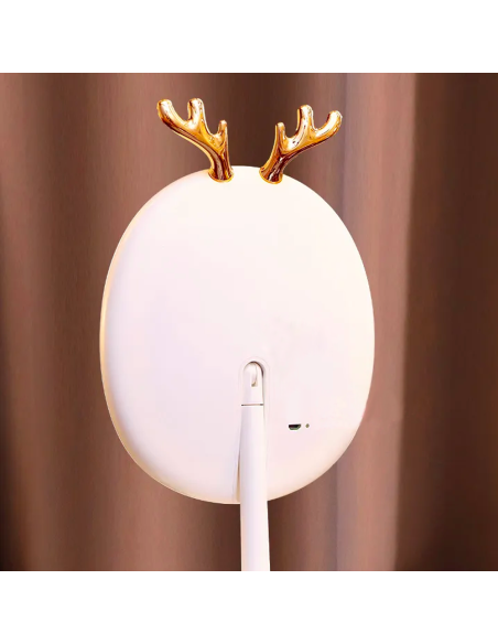 Espejo Porta Joyas de Maquillaje Cosmético con Luz LED Táctil Recargable de Mesa