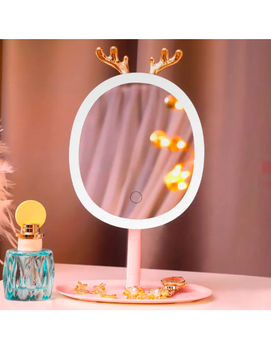 Espejo Porta Joyas de Maquillaje Cosmético con...