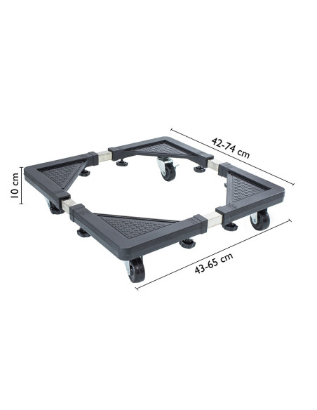 Carro base móvil y regulable para Lavadoras, secadoras o Frigoríficos Máx. 90KG