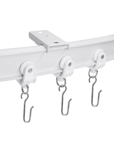 Riel flexible de cortinaPVC 5 mt Plegable y...