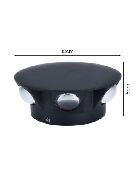 Aplique de Pared Redondo con 6 LED 18W Iluminación Interior Diseño Moderno