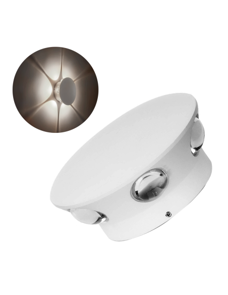 Aplique de Pared Redondo con 6 LED 18W Iluminación Interior Diseño Moderno