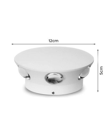 Aplique de Pared Redondo con 6 LED 18W Iluminación Interior Diseño Moderno