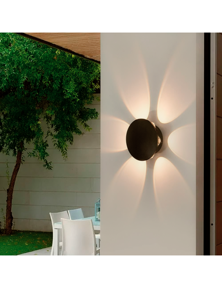 Aplique de Pared Redondo con 6 LED 18W Iluminación Interior Diseño Moderno