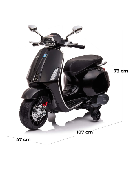 Moto Eléctrica para Niños LT941 Piaggio Vespa Sprint 12V con Luces y Sonidos LED
