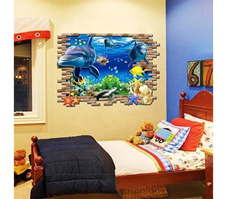 Vinilo 3D con efecto hiperrealista y motivo de CASTILLO MEDIEVAL (60 x 90 cm) - Decoración del hogar