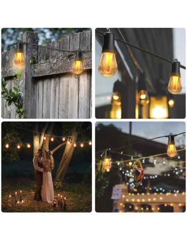 Cadena Luminosa con Panel Solar Recargable 10m...