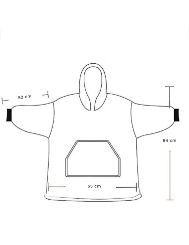 Manta con mangas extragrandes en polar gris...