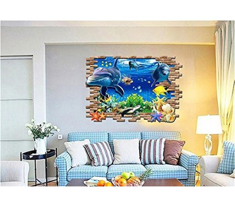 Vinilo 3D con efecto hiperrealista y motivo de CASTILLO MEDIEVAL (60 x 90 cm) - Decoración del hogar