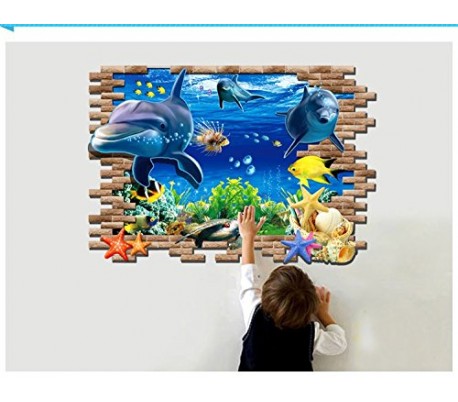 Vinilo 3D con efecto hiperrealista y motivo de CASTILLO MEDIEVAL (60 x 90 cm) - Decoración del hogar