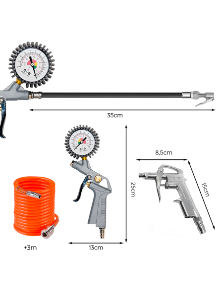 Accesorios para Compresor Inflado Neumáticos Manómetro para Automóviles