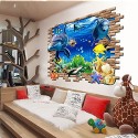 Vinilo 3D con efecto hiperrealista y motivo de CASTILLO MEDIEVAL (60 x 90 cm) - Decoración del hogar