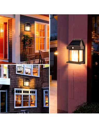 Lámpara Solar Recargable Pared Exterior BK-888D...