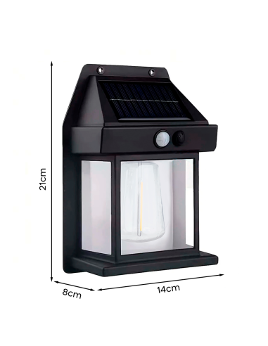 Lámpara Solar Recargable Pared Exterior BK-888D...