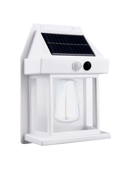 Lámpara Solar Recargable Pared Exterior BK-888D Luz Cálida y Sensor Movimiento