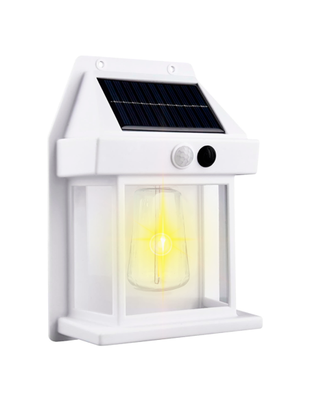 Lámpara Solar Recargable Pared Exterior BK-888D Luz Cálida y Sensor Movimiento