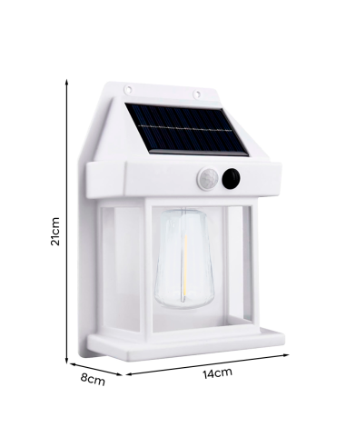 Lámpara Solar Recargable Pared Exterior BK-888D...