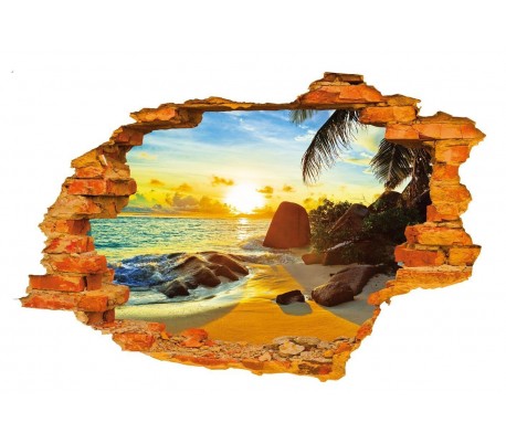 Vinilo 3D con efecto hiperrealista y motivo de FONDO DEL MAR (70 x 100 cm) - Decoración del hogar