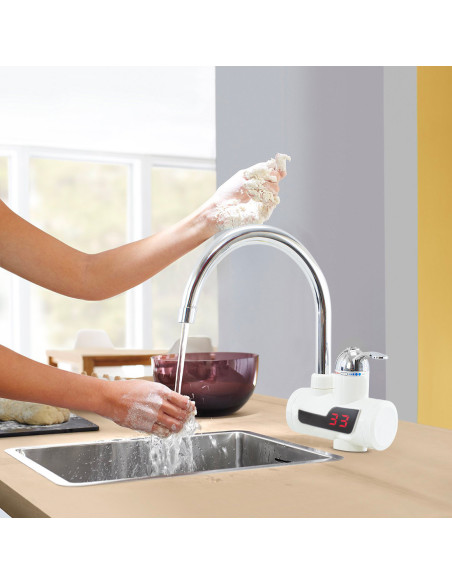 111238 Grifo eléctrico temperatura caliente instantáneo con monomando ducha