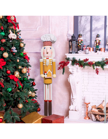 Soldado Cascanueces Chef 90cm 433046 Decoraciones de Navidad con Mazapán