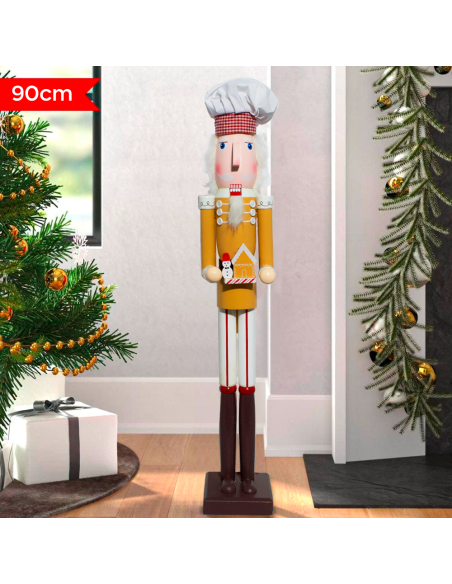 Soldado Cascanueces Chef 90cm 433046 Decoraciones de Navidad con Mazapán