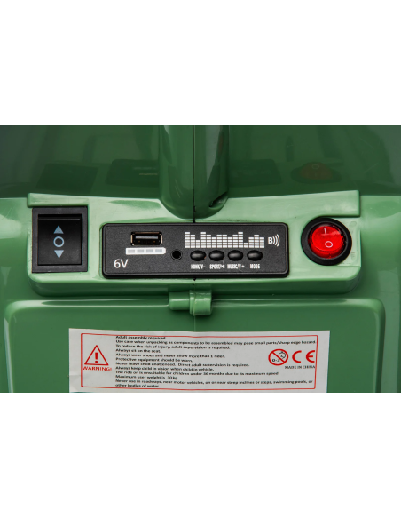 Moto Eléctrica para Niños LT958 Vespa con Sidecar Pequeño 6V, Luces LED y Sonido