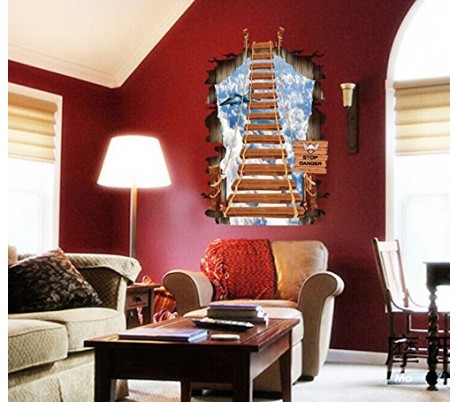 Vinilo 3D con efecto hiperrealista y motivo de CIUDAD DEL OESTE (60 x 90 cm) - Decoración del hogar