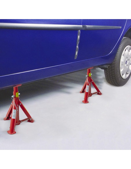 Caballete Vehículos 2 Piezas Ajustable  Altura Peso Máximo 2000 kg 275-365 mm