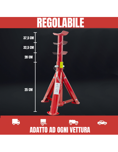 Caballete Vehículos 2 Piezas Ajustable  Altura...