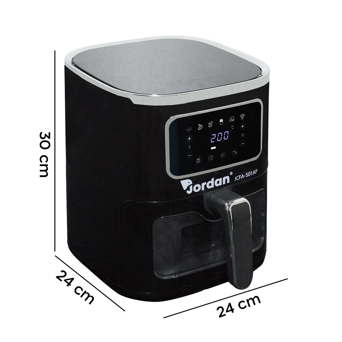 Freidora de Aire 1600W JCFA-501AP Capacidad 7,5 lt 200° con Vidrio Transparente - Imagen 21 de 21