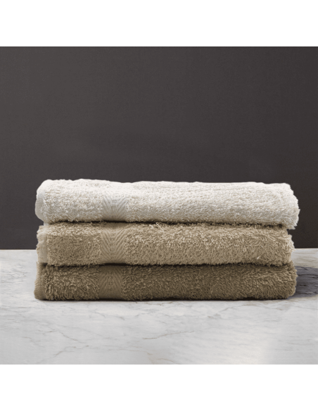Juego de Toallas de Baño 3+3 Cara + Invitado en Colores Sólidos 100% Algodón