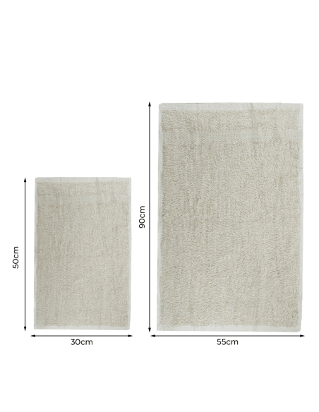 Juego de Toallas de Baño 3+3 Cara + Invitado en Colores Sólidos 100% Algodón