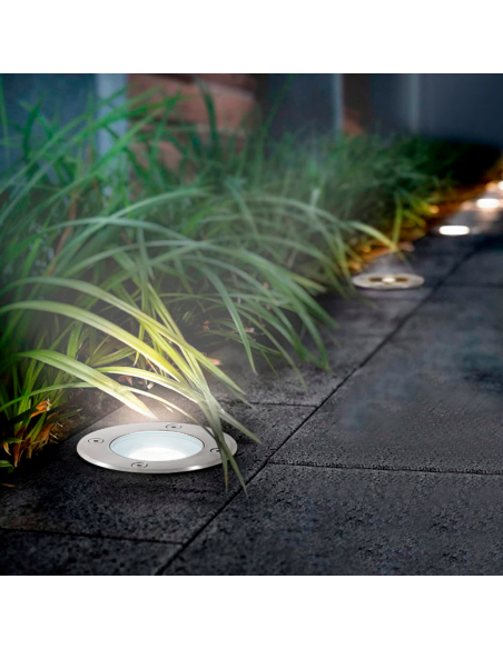 Foco Empotrable LED de Paso Redondo IP65 con Casquillo GU10 Resistente al Piso