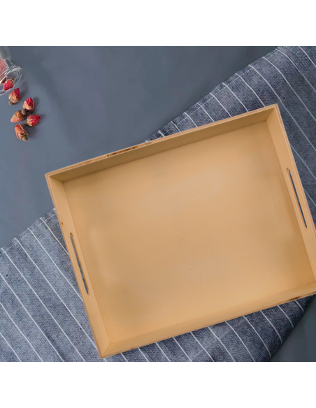 Pack 3 Bandejas de Madera Natural con Asas Varias Medidas para Pintar
