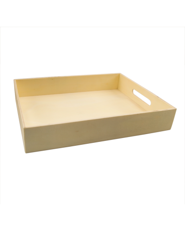 Pack 3 Bandejas de Madera Natural con Asas...