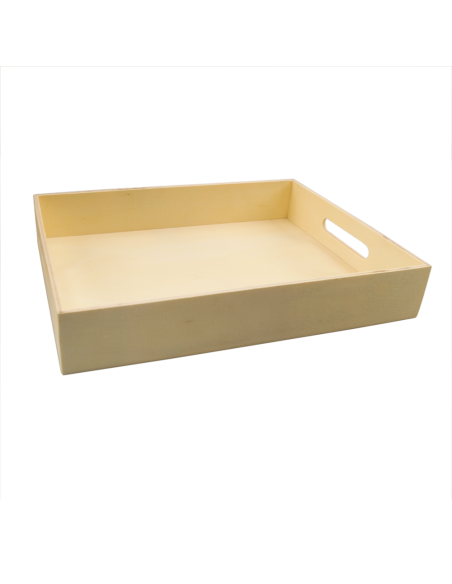 Pack 3 Bandejas de Madera Natural con Asas Varias Medidas para Pintar