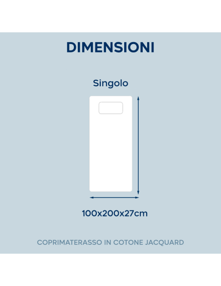 Funda Colchón Cama Individual Algodón Jacquard 100x200 Transpirable y Absorbente